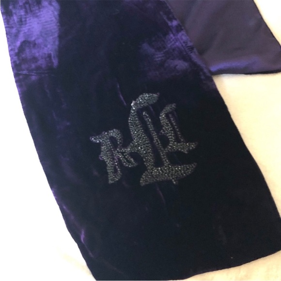 Purple Velvet Scarf - Picture 3 of 5